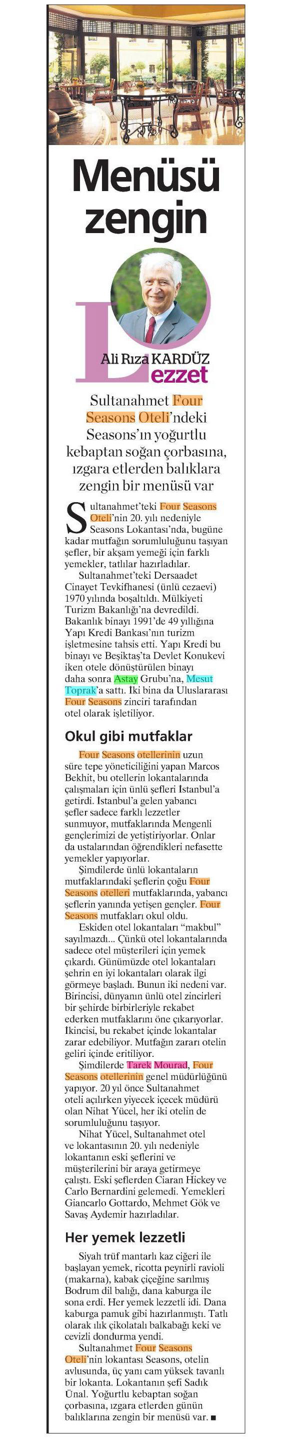 Menüsü-Zengin